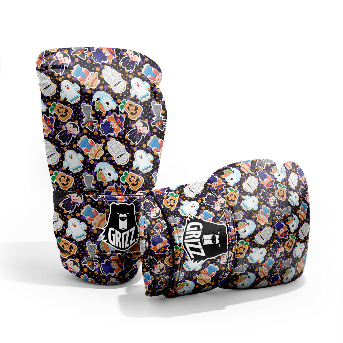 Cute Halloween Print Pattern Pro Boxing Glove