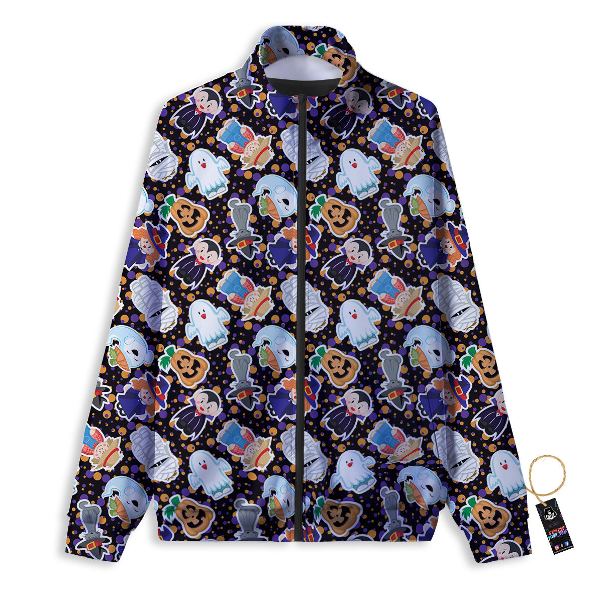 Cute Halloween Print Pattern Track Jacket-grizzshop