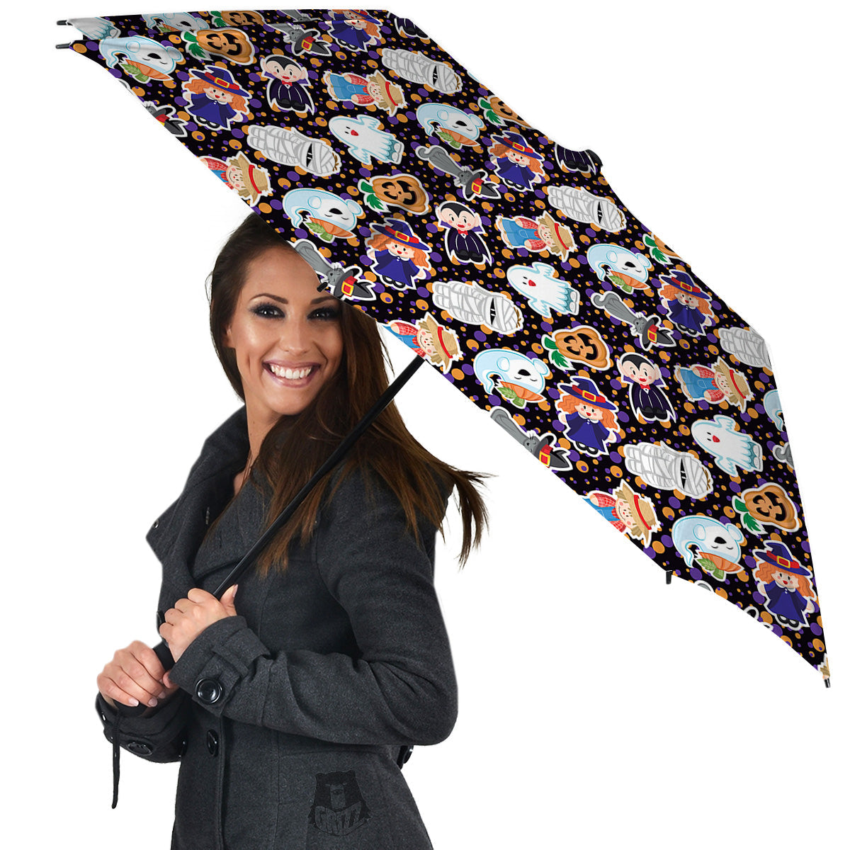 Cute Halloween Print Pattern Umbrella-grizzshop
