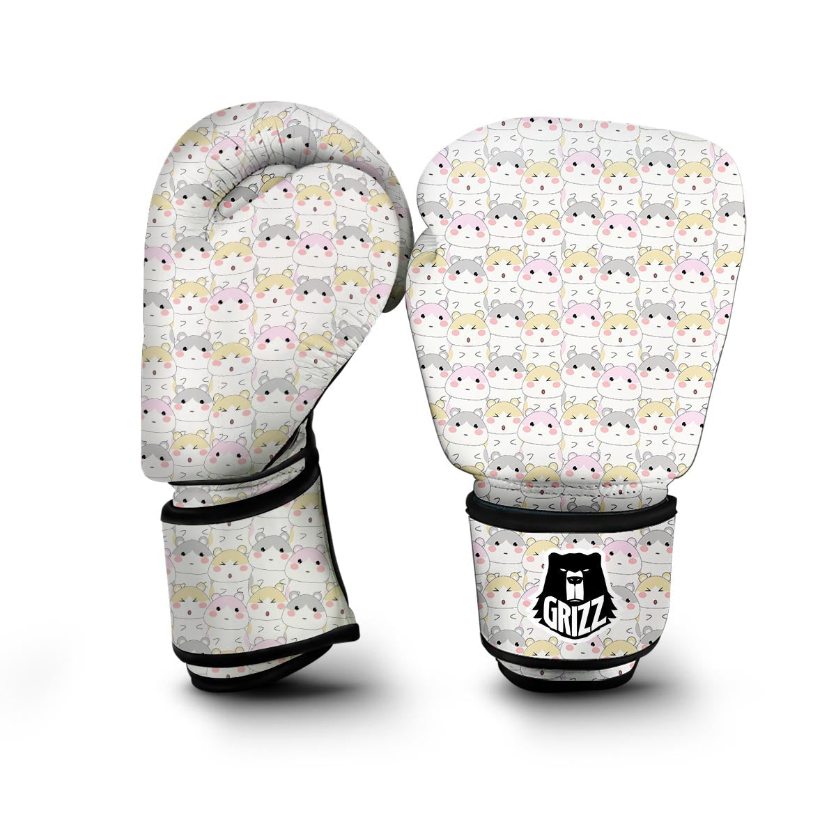 Cute Hamster Pattern Print Boxing Gloves-grizzshop