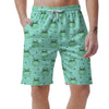 Cute Hippo Pattern Print Men's Shorts-grizzshop