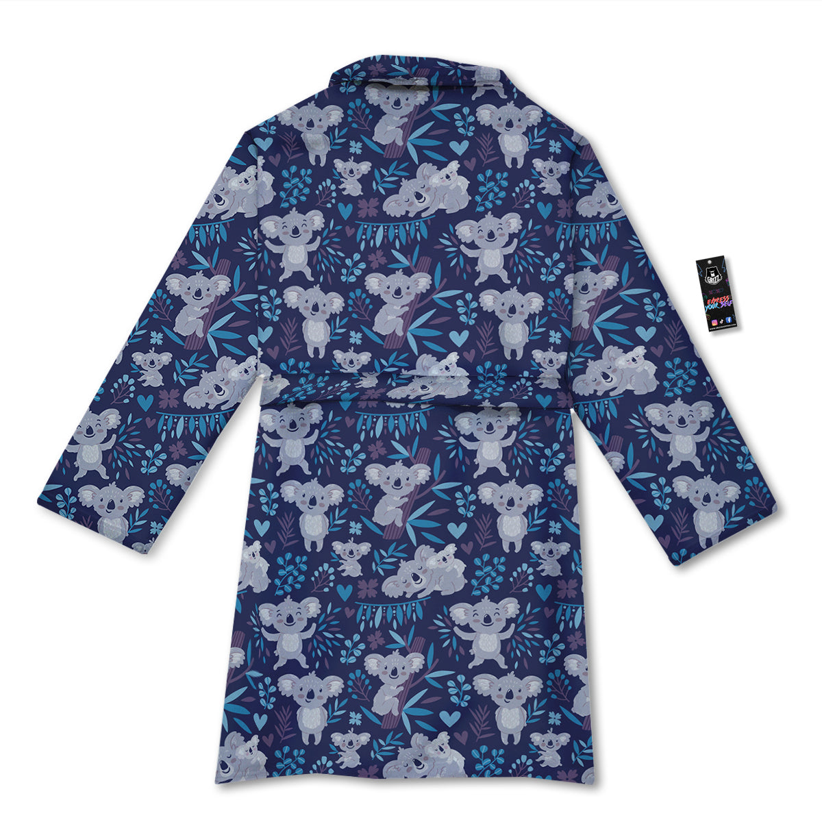 Cute Koala Print Pattern Bathrobe-grizzshop