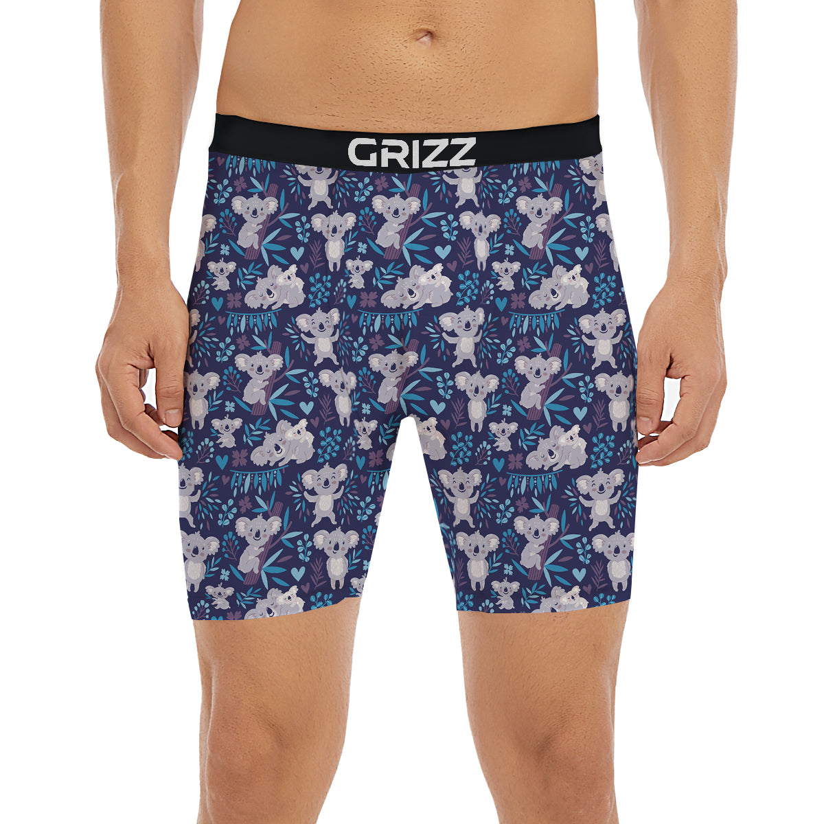 Cute Koala Print Pattern Boxer Briefs-grizzshop