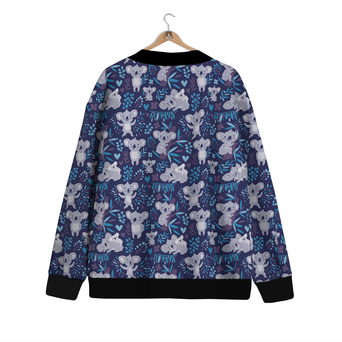Cute Koala Print Pattern Cardigan-grizzshop