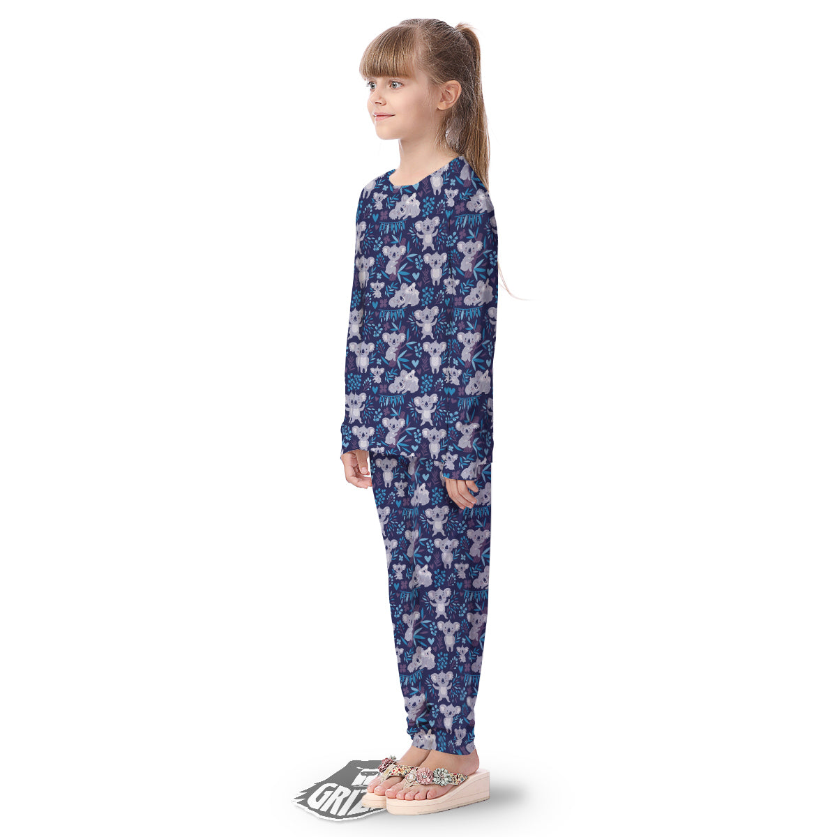 Cute Koala Print Pattern Kid's Pajamas-grizzshop