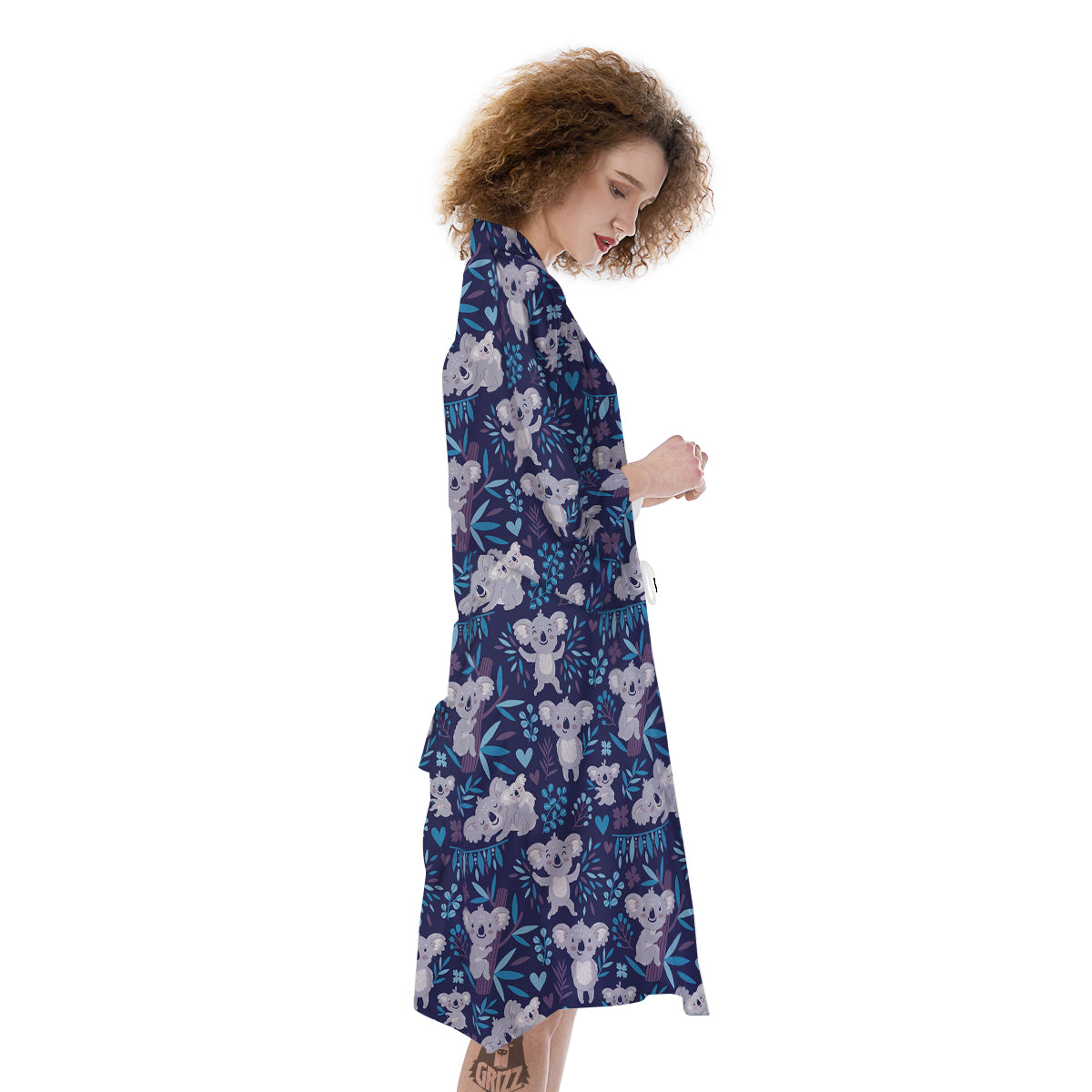 Cute Koala Print Pattern Kimono-grizzshop