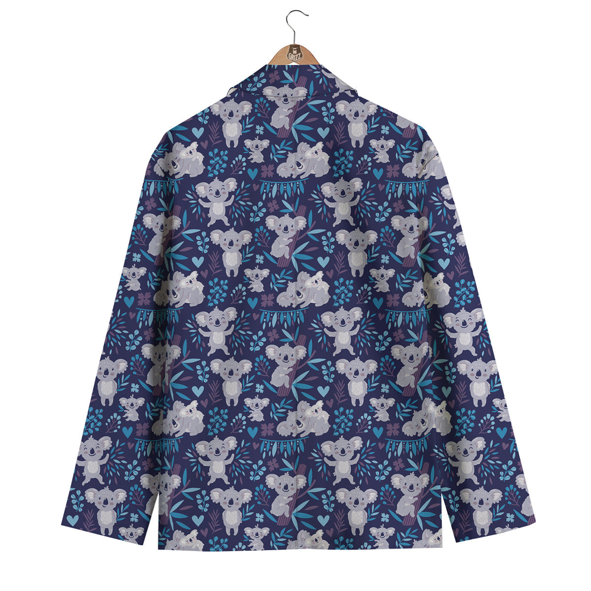 Cute Koala Print Pattern Men's Blazer-grizzshop