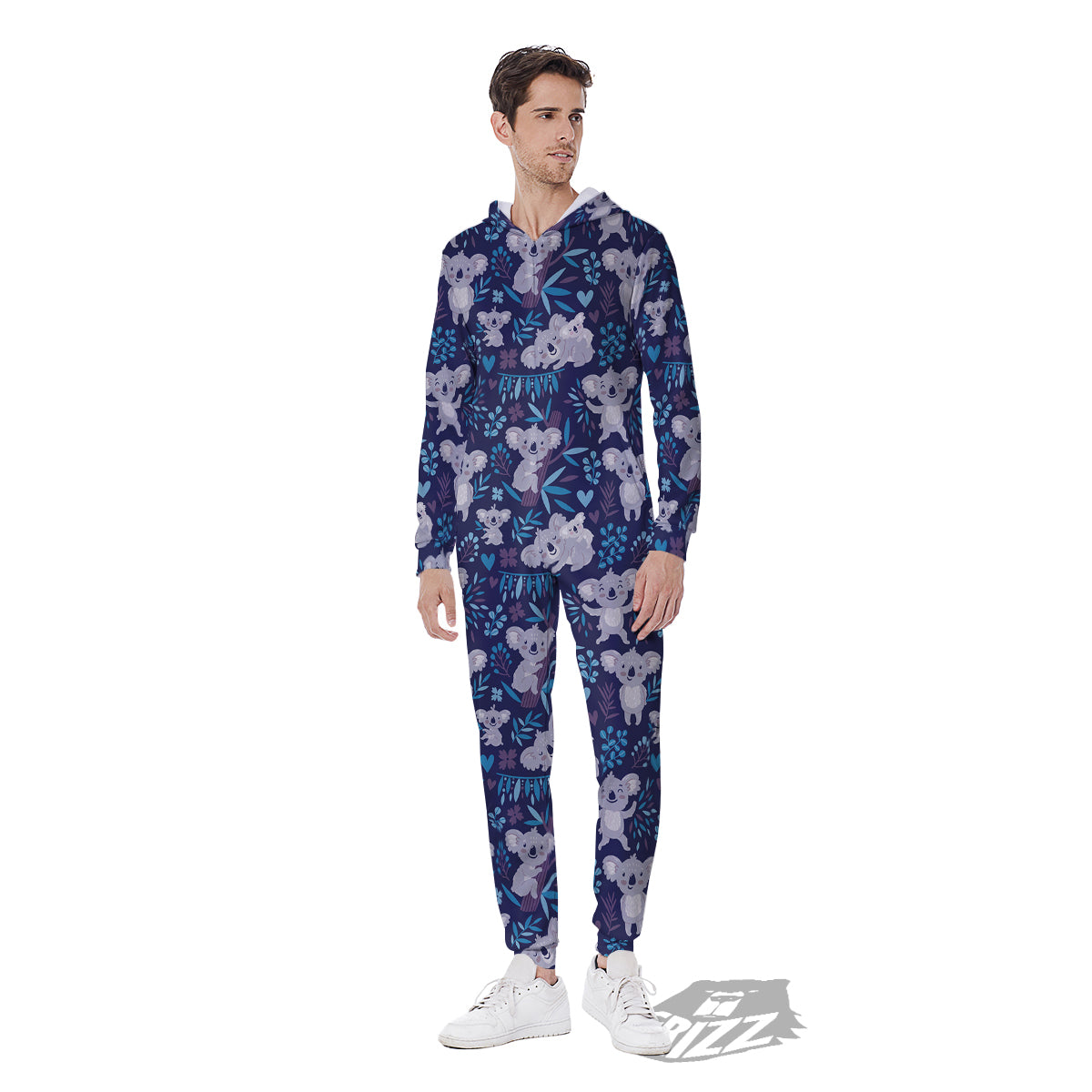 Cute Koala Print Pattern Men's Jumpsuit-grizzshop