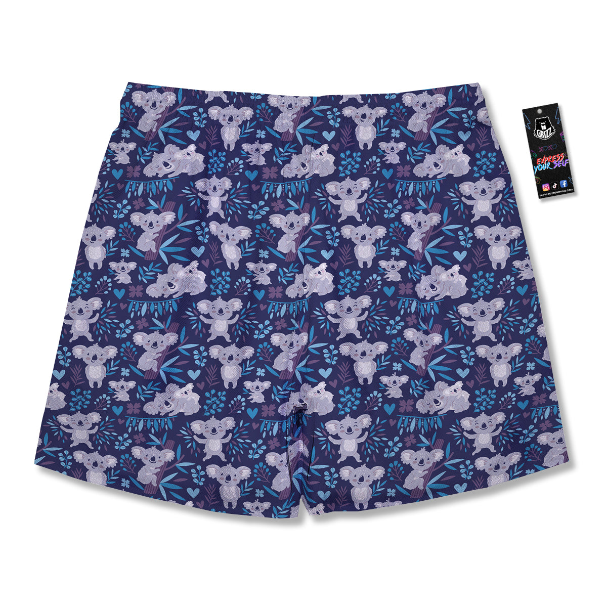 Cute Koala Print Pattern Men's Running Shorts-grizzshop