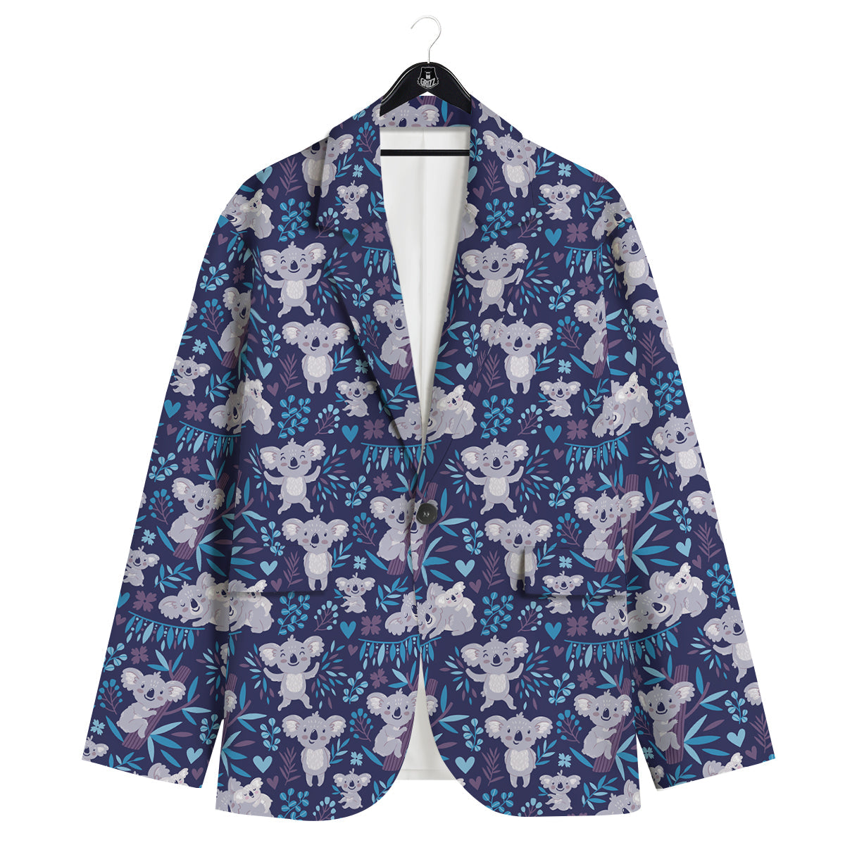 Cute Koala Print Pattern Men's Sport Coat-grizzshop