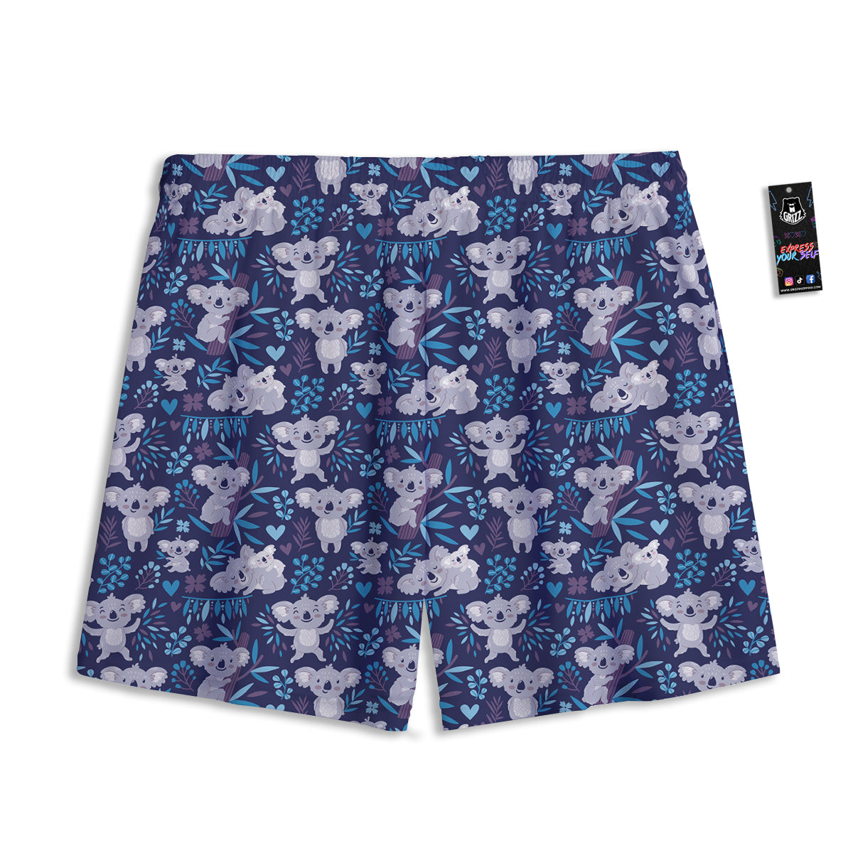 Fire Wings Angel Heart Print Mesh Shorts