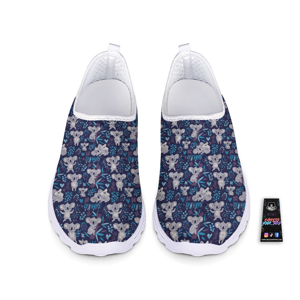 Cute Koala Print Pattern Nurse Shoes-grizzshop