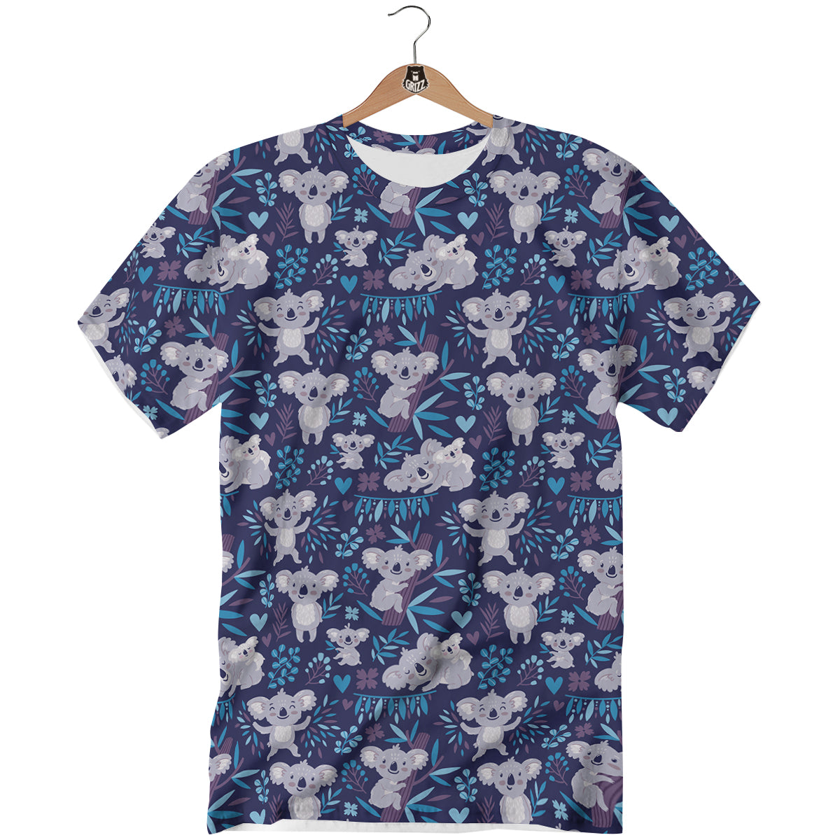Cute Koala Print Pattern T-Shirt-grizzshop