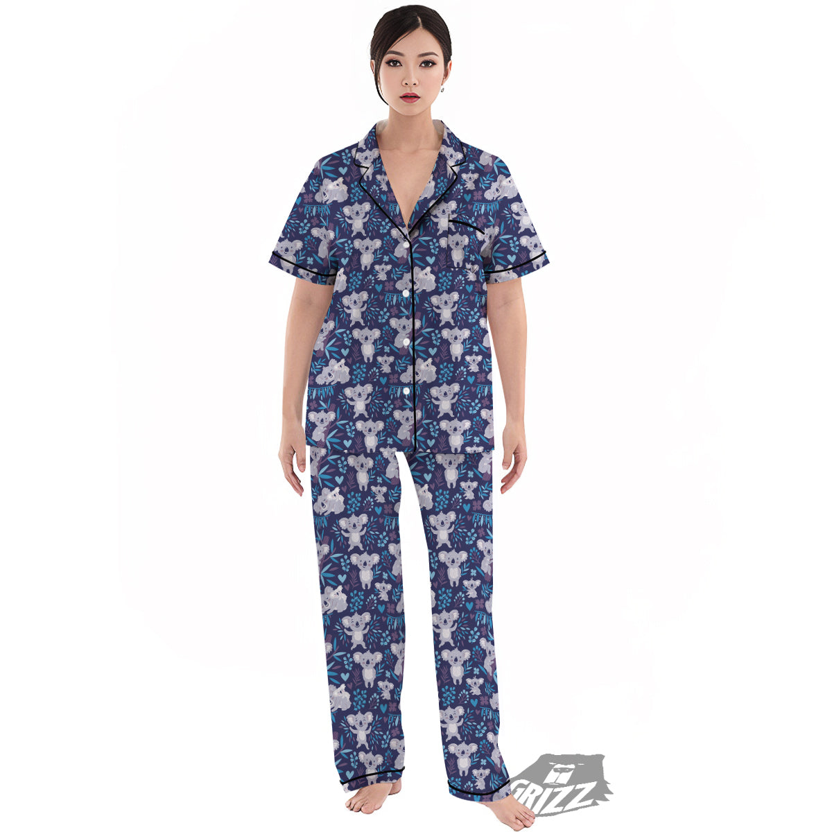 Cute Koala Print Pattern Women's Pajamas Set-grizzshop