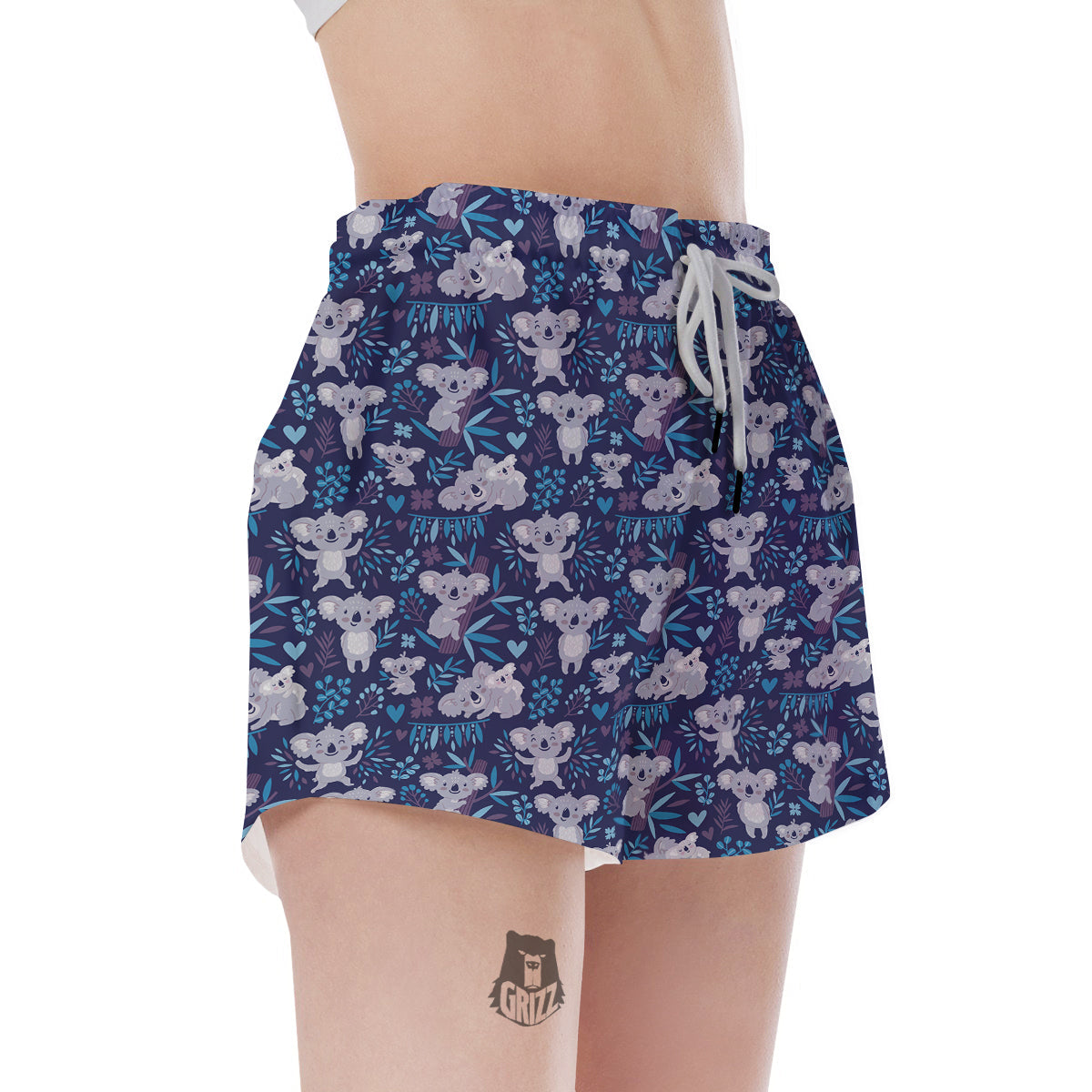 Cute Koala Print Pattern Women's Shorts-grizzshop