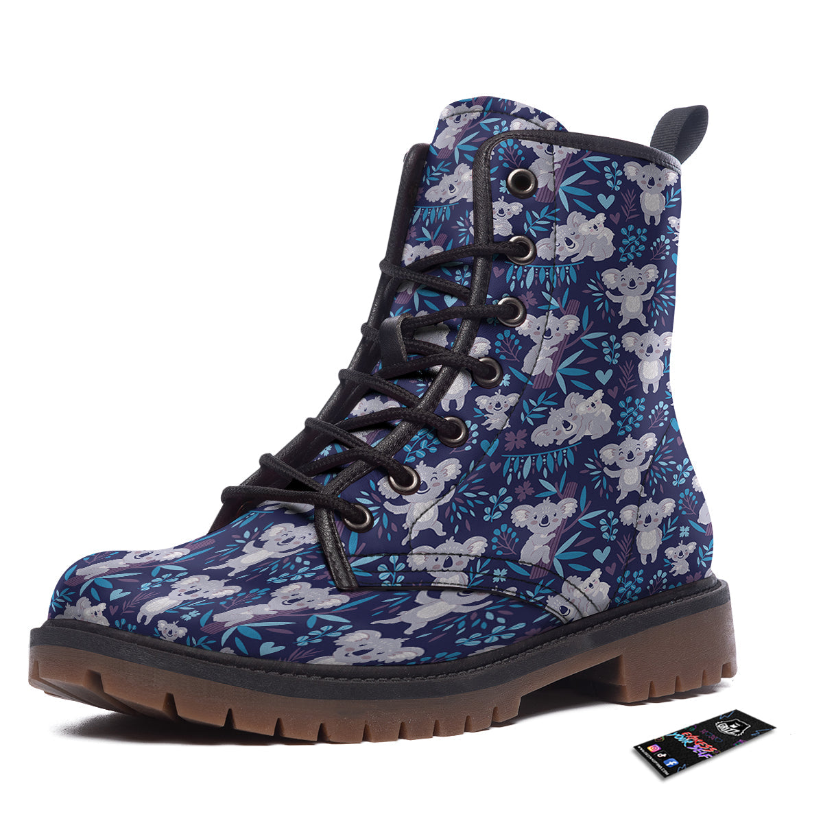 Cute Koala Print Pattern Work Boots-grizzshop