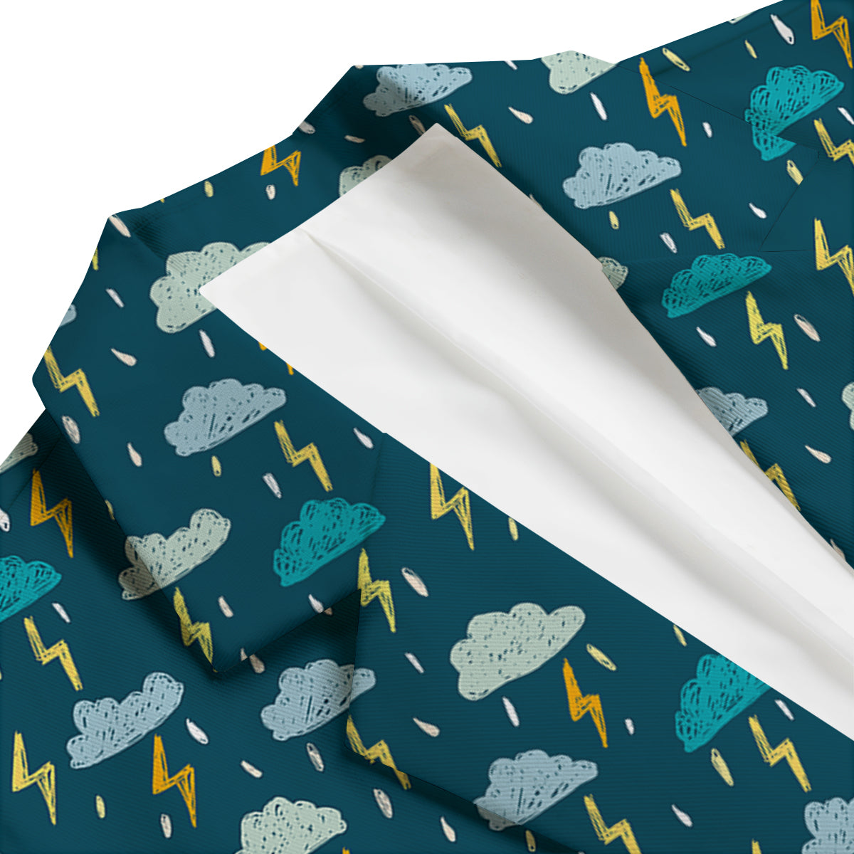 Cute Lightning Storm Print Pattern Men's Blazer-grizzshop
