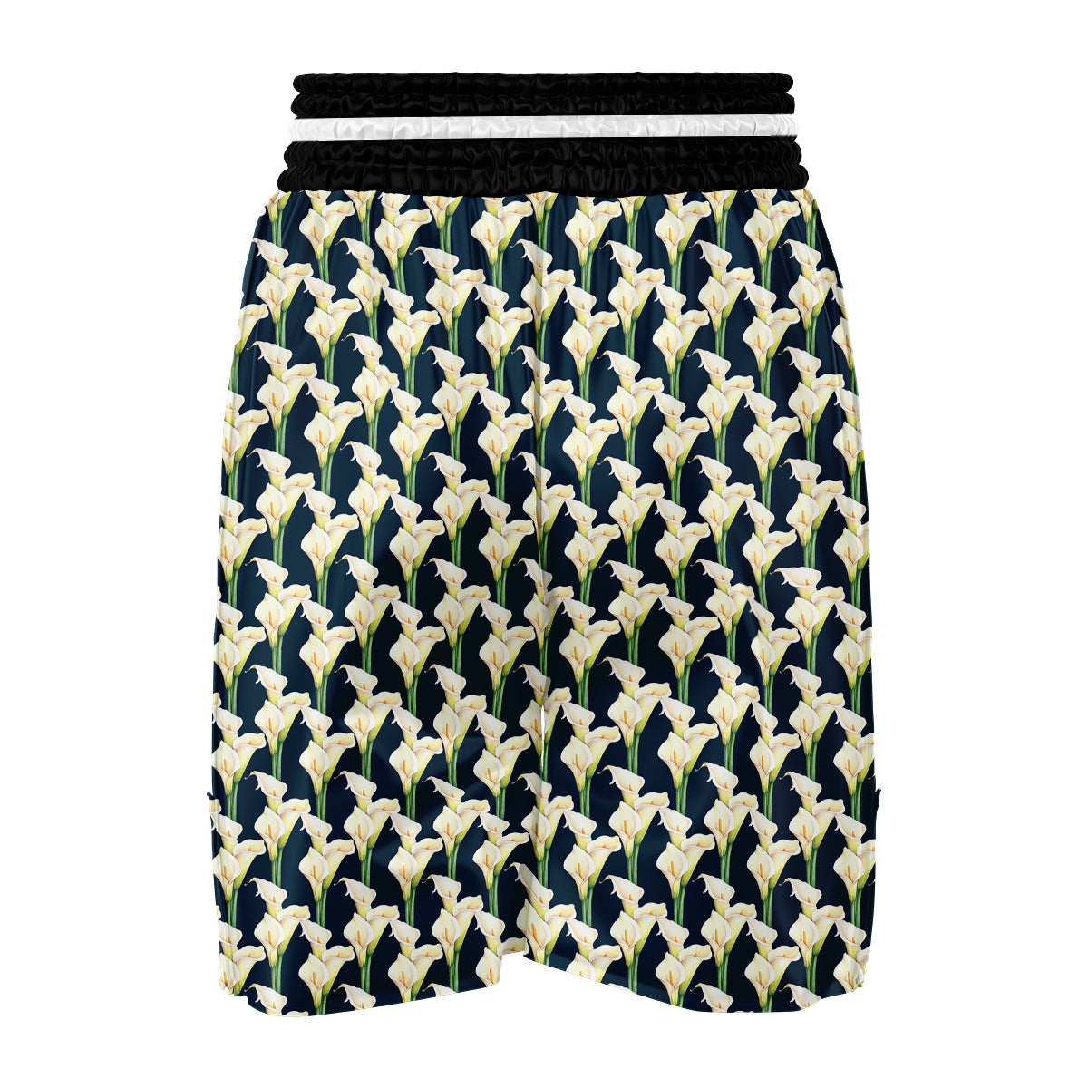 Cute Lily Watercolor Print Pattern Boxing Shorts-grizzshop