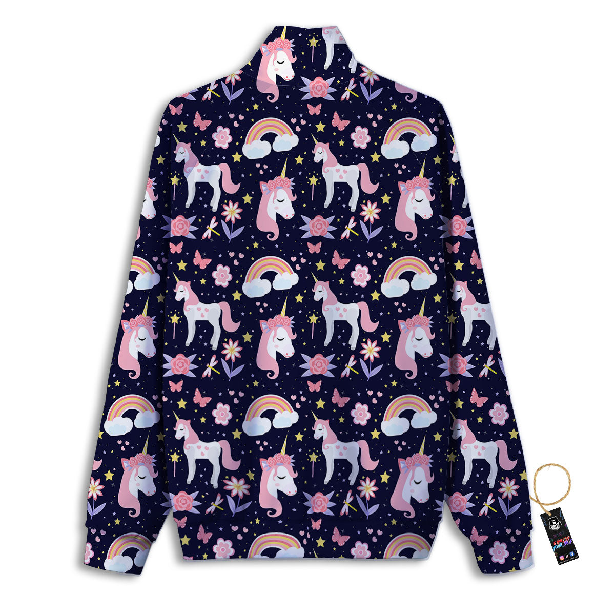 Cute Little Unicorn Print Pattern Track Jacket-grizzshop