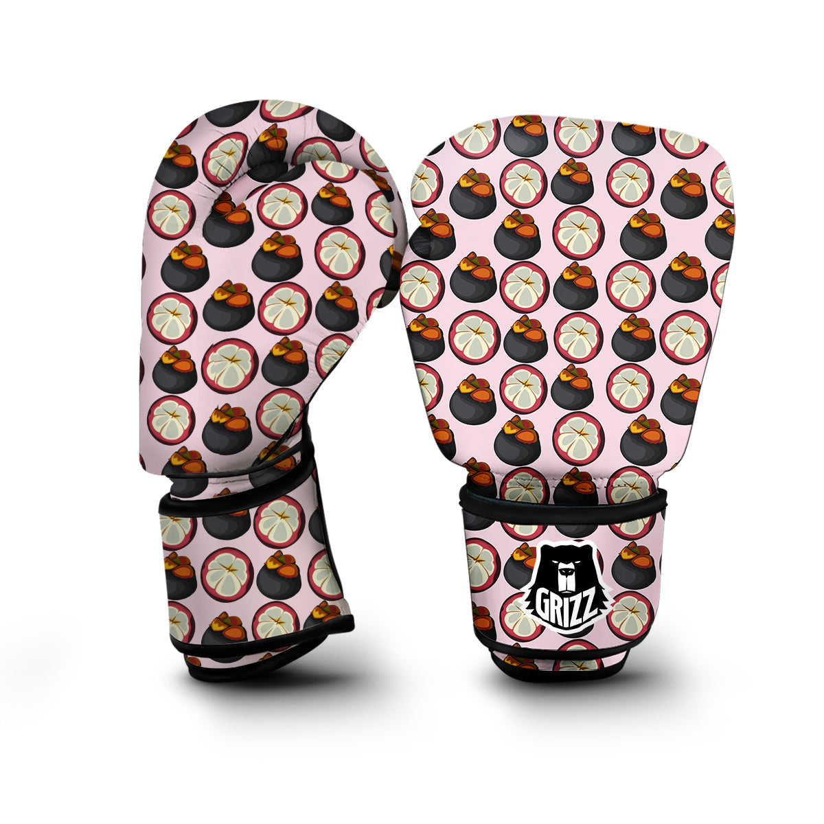 Cute Mangosteen Print Pattern Boxing Gloves-grizzshop