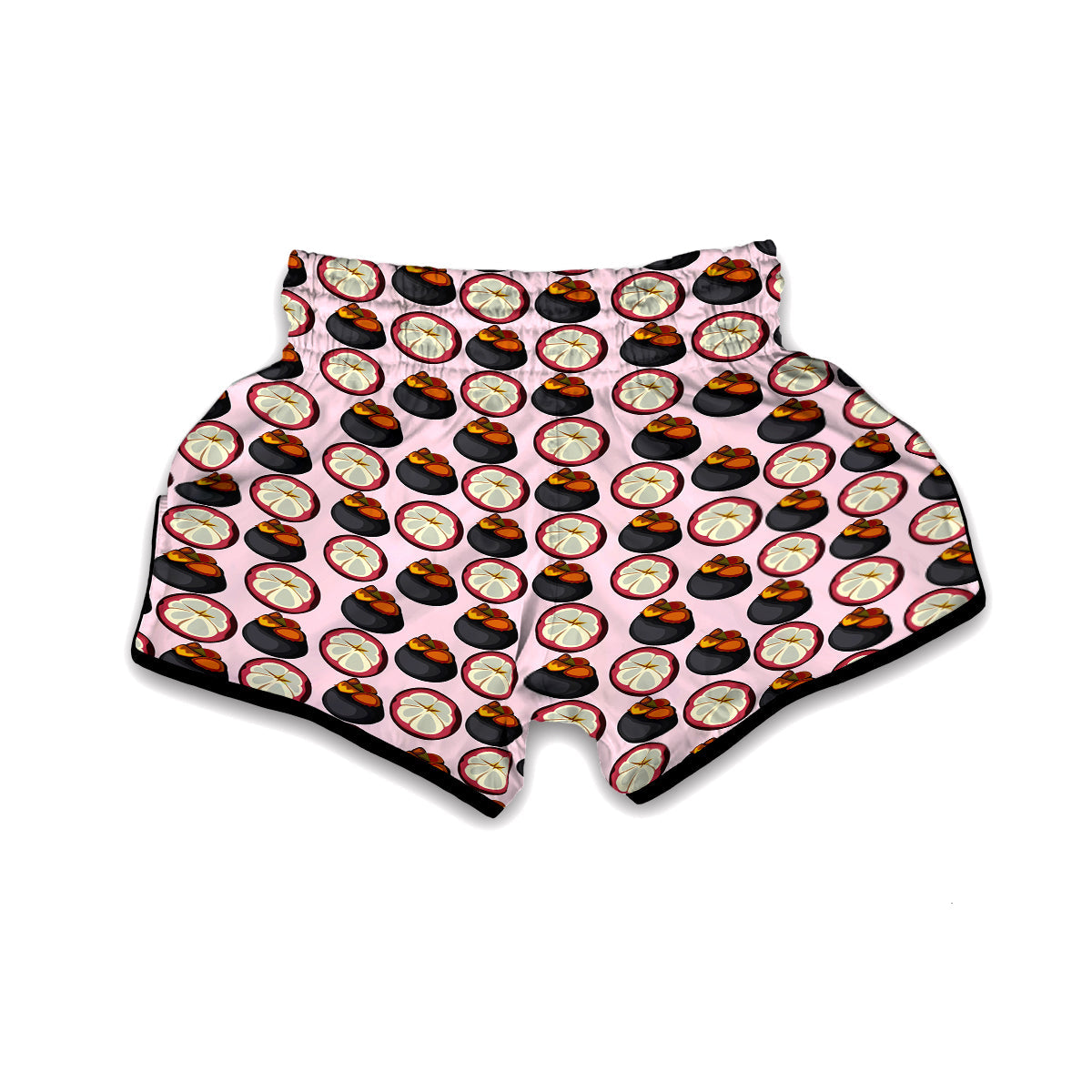 Cute Mangosteen Print Pattern Muay Thai Boxing Shorts-grizzshop