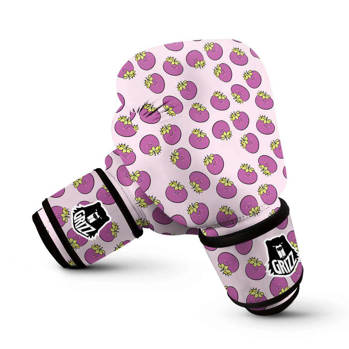 Cute Mangosteen Purple Print Pattern Boxing Gloves-grizzshop