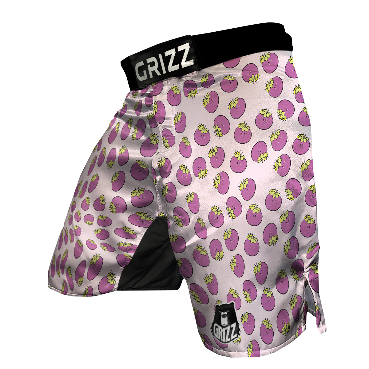 Cute Mangosteen Purple Print Pattern MMA Shorts-grizzshop