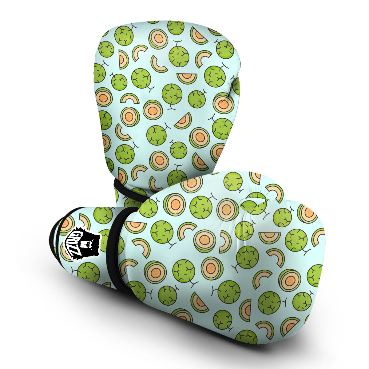 Cute Melon Print Pattern Boxing Gloves-grizzshop