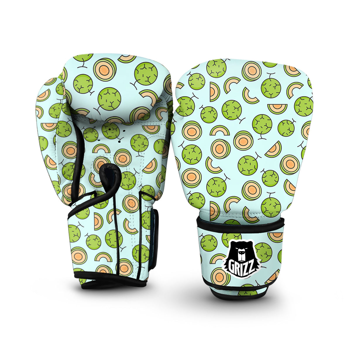 Cute Melon Print Pattern Boxing Gloves-grizzshop