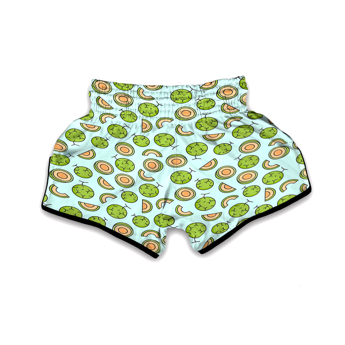 Cute Melon Print Pattern Muay Thai Boxing Shorts-grizzshop