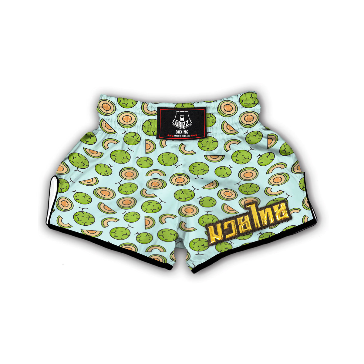 Cute Melon Print Pattern Muay Thai Boxing Shorts-grizzshop