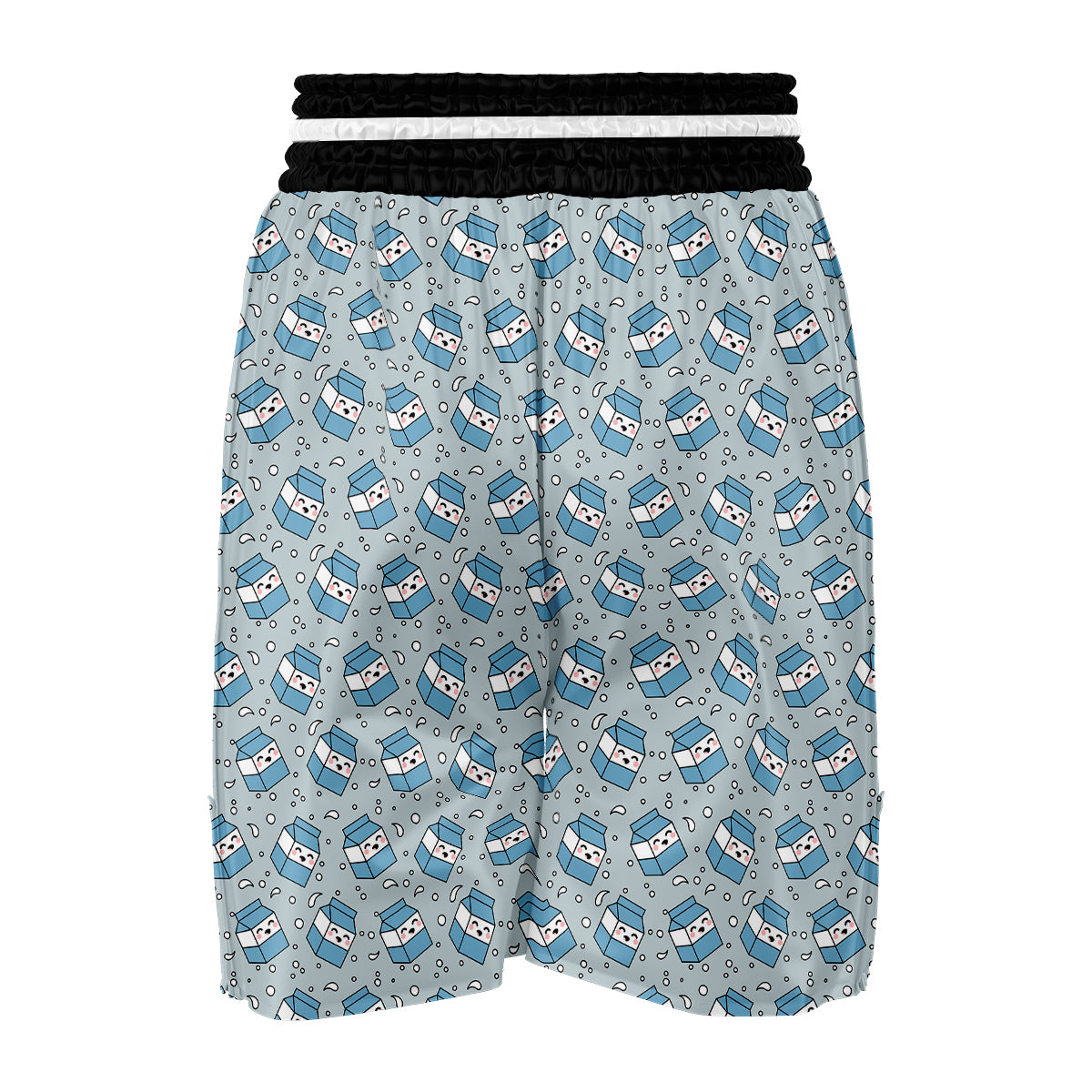 Cute Milk Blue Print Pattern Boxing Shorts-grizzshop