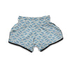 Cute Milk Blue Print Pattern Muay Thai Boxing Shorts-grizzshop