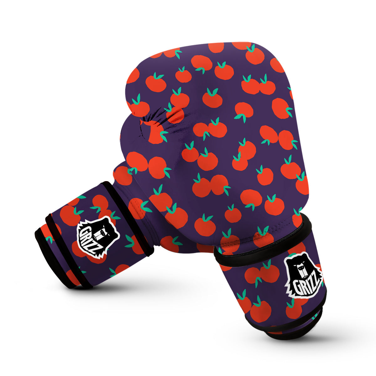 Cute Mini Red Tomato Print Pattern Boxing Gloves-grizzshop