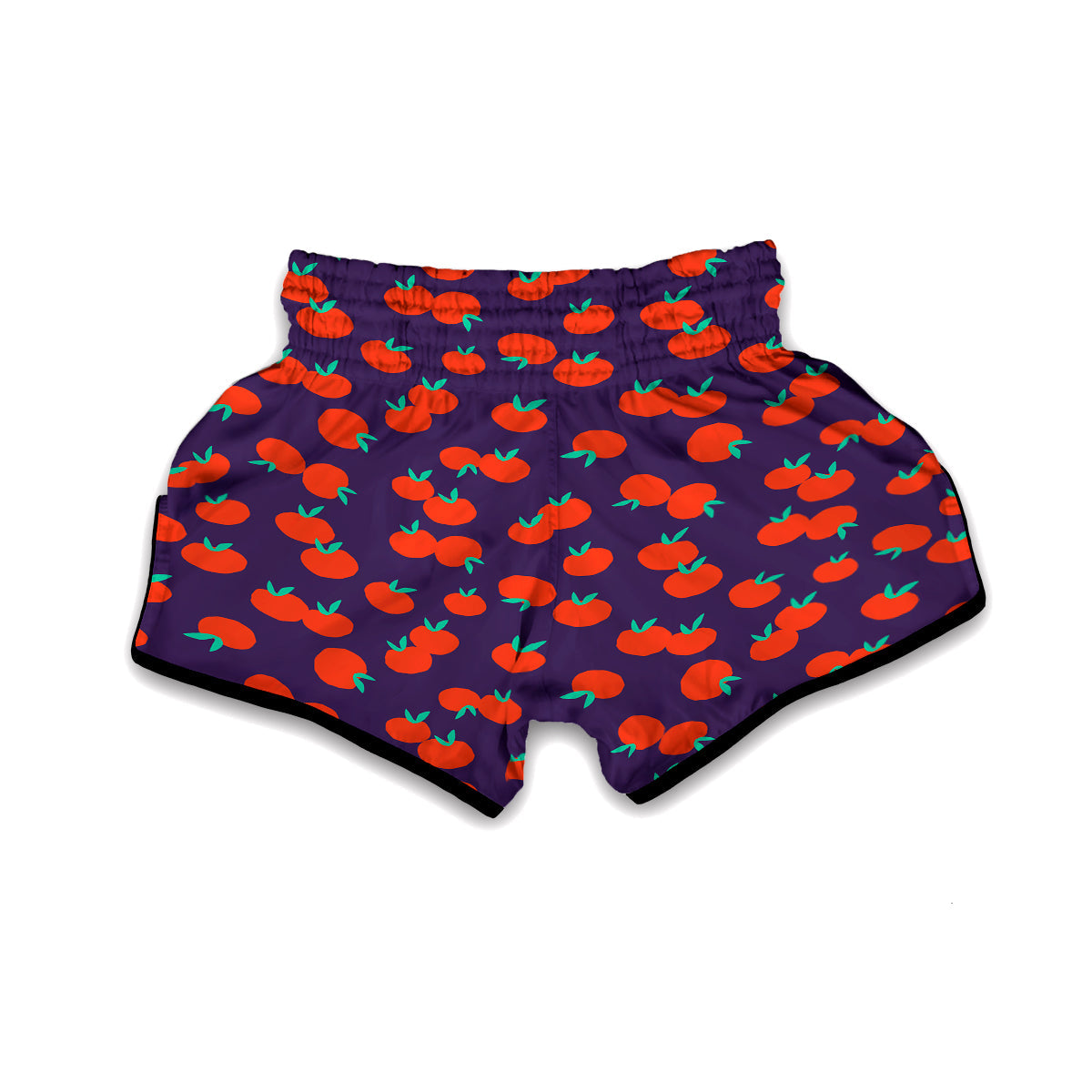 Cute Mini Red Tomato Print Pattern Muay Thai Boxing Shorts-grizzshop