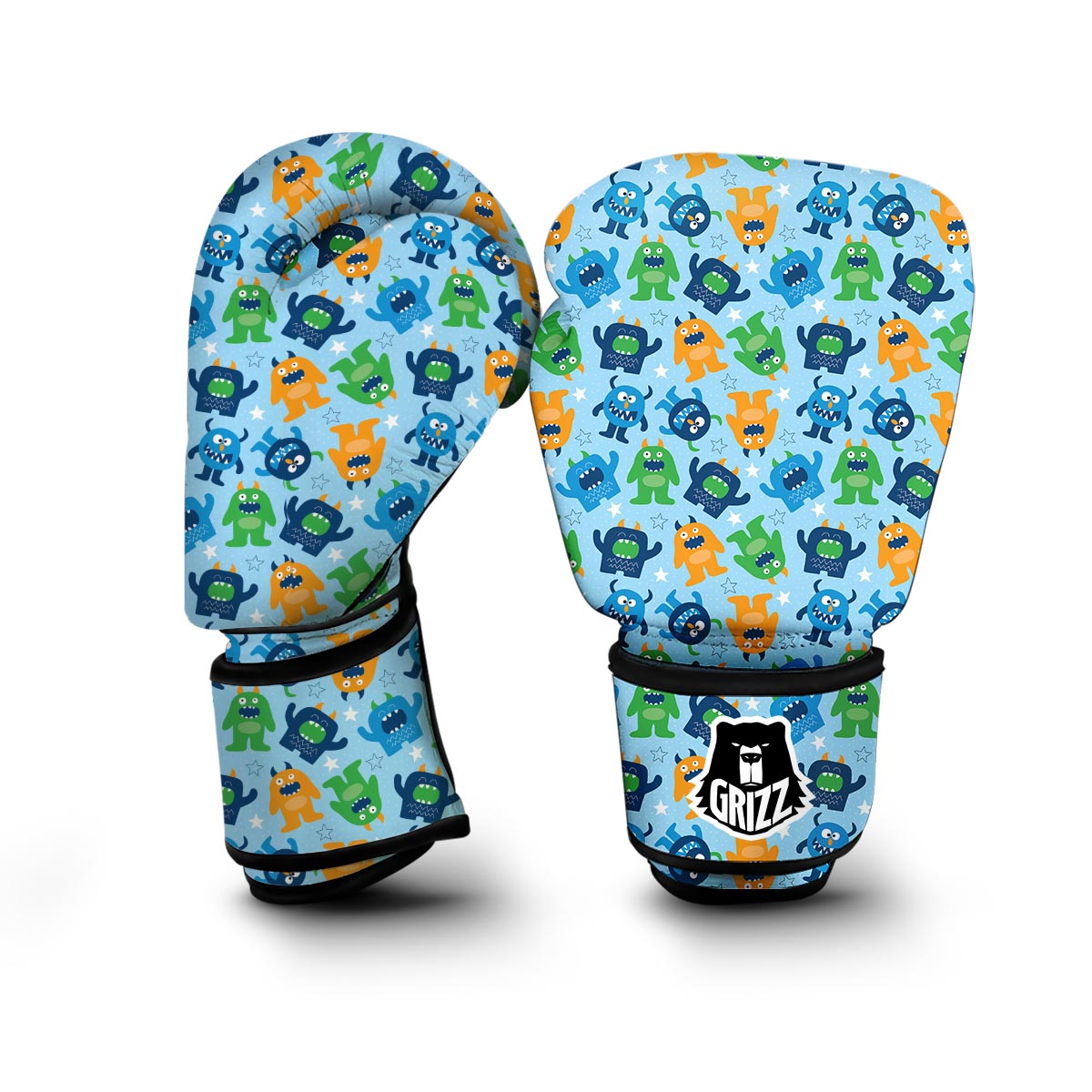 Cute Monster Print Pattern Boxing Gloves-grizzshop