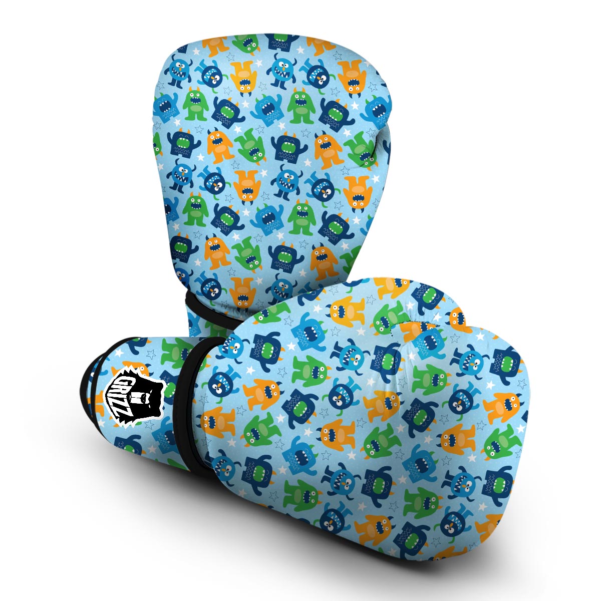 Cute Monster Print Pattern Boxing Gloves-grizzshop