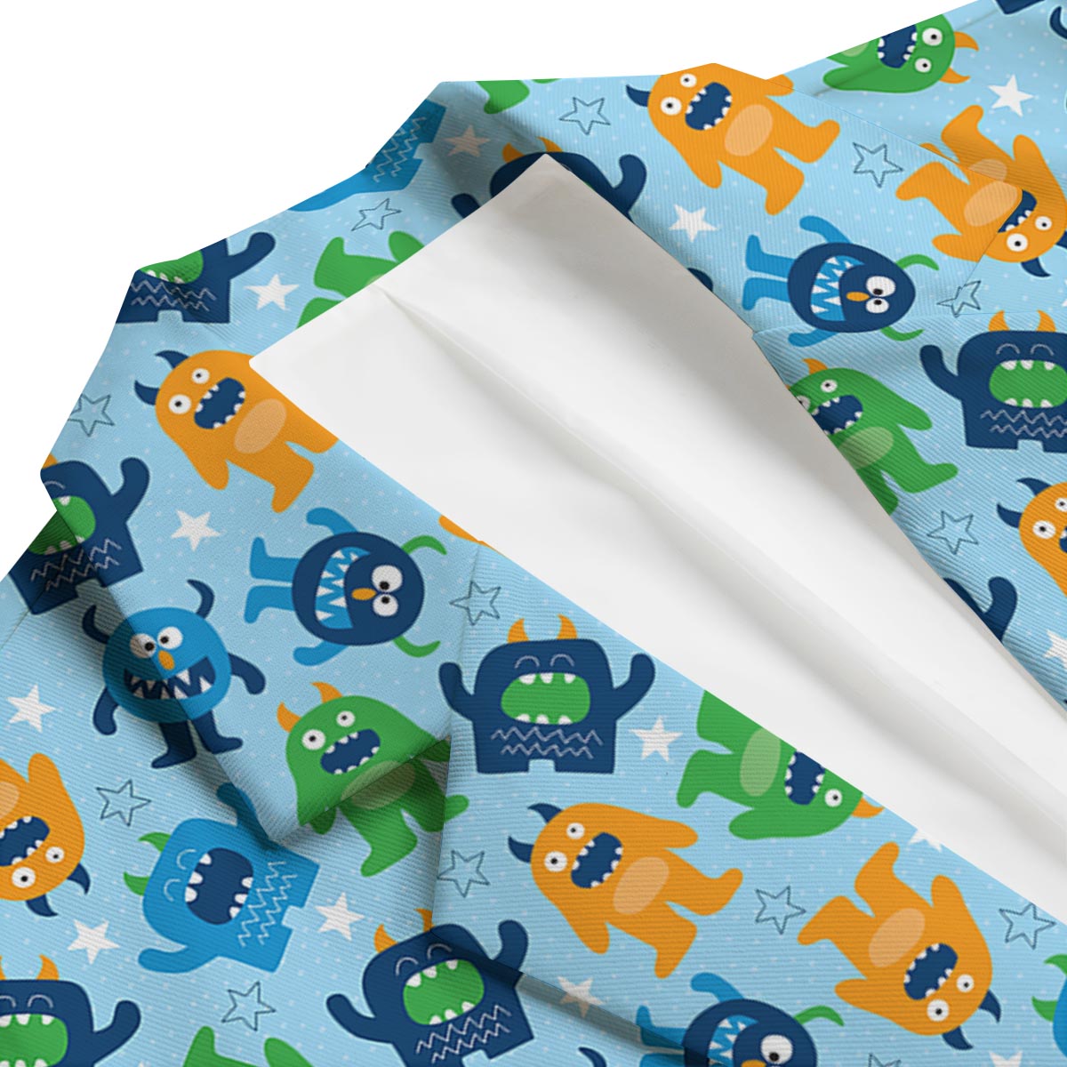 Cute Monster Print Pattern Men's Blazer-grizzshop