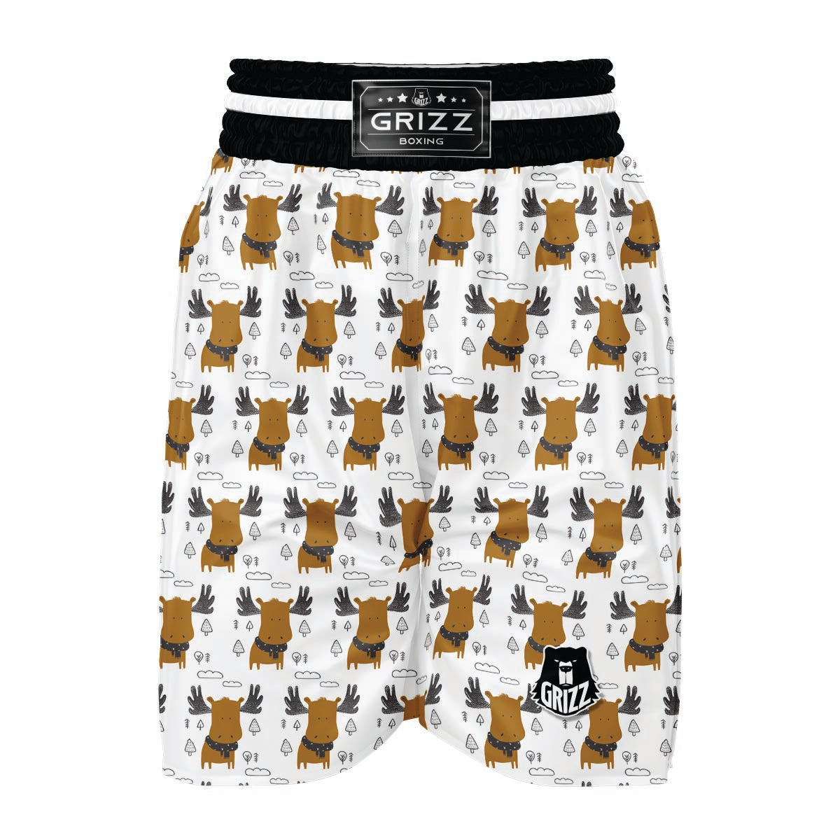 Cute Moose Boxing Shorts-grizzshop