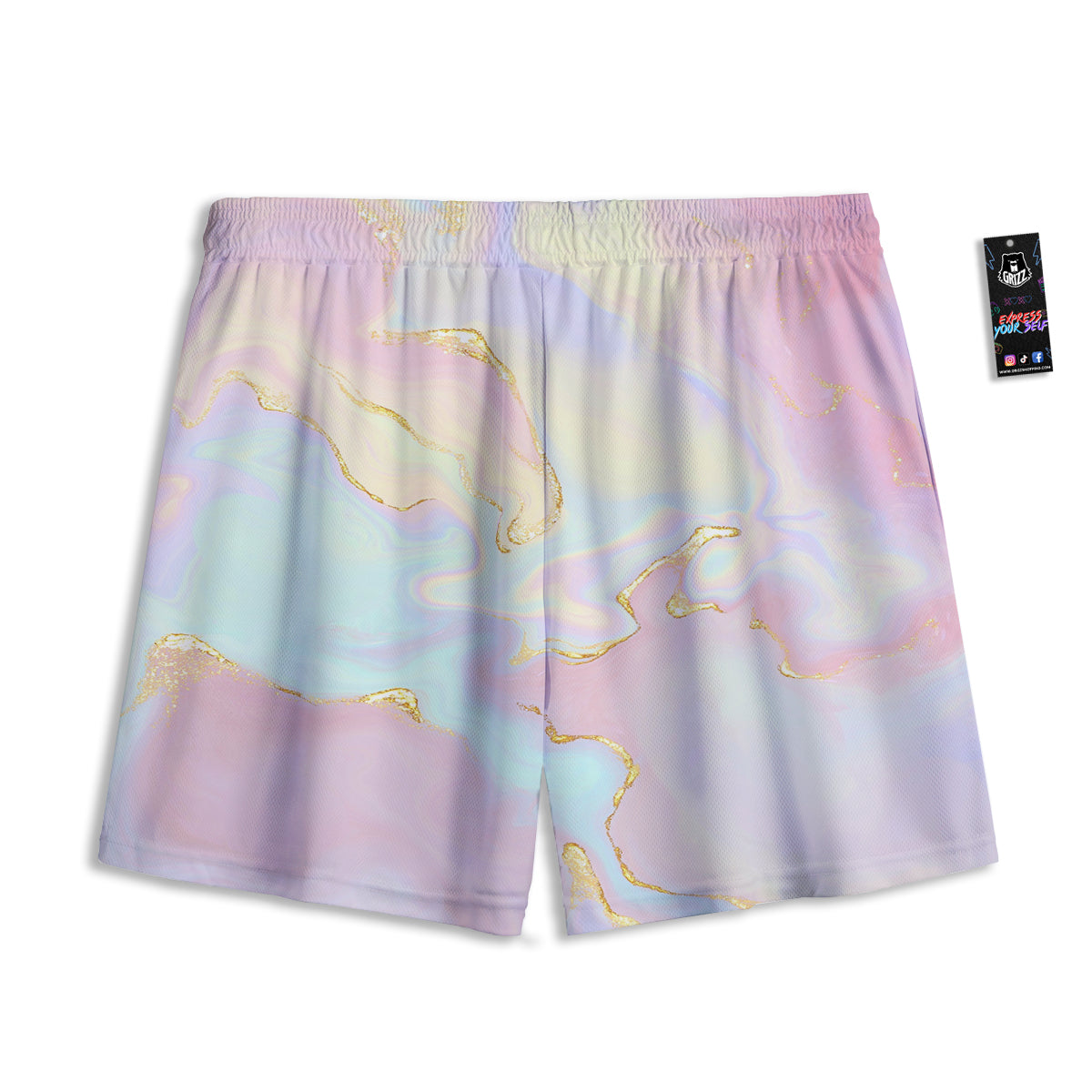 Giraffe With Glasses Print Pattern Mesh Shorts