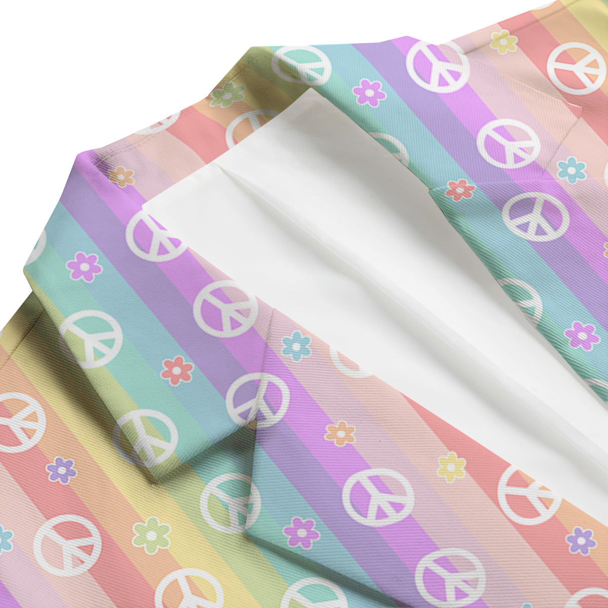 Cute Peace Symbol And Daisy Print Pattern Men's Blazer-grizzshop