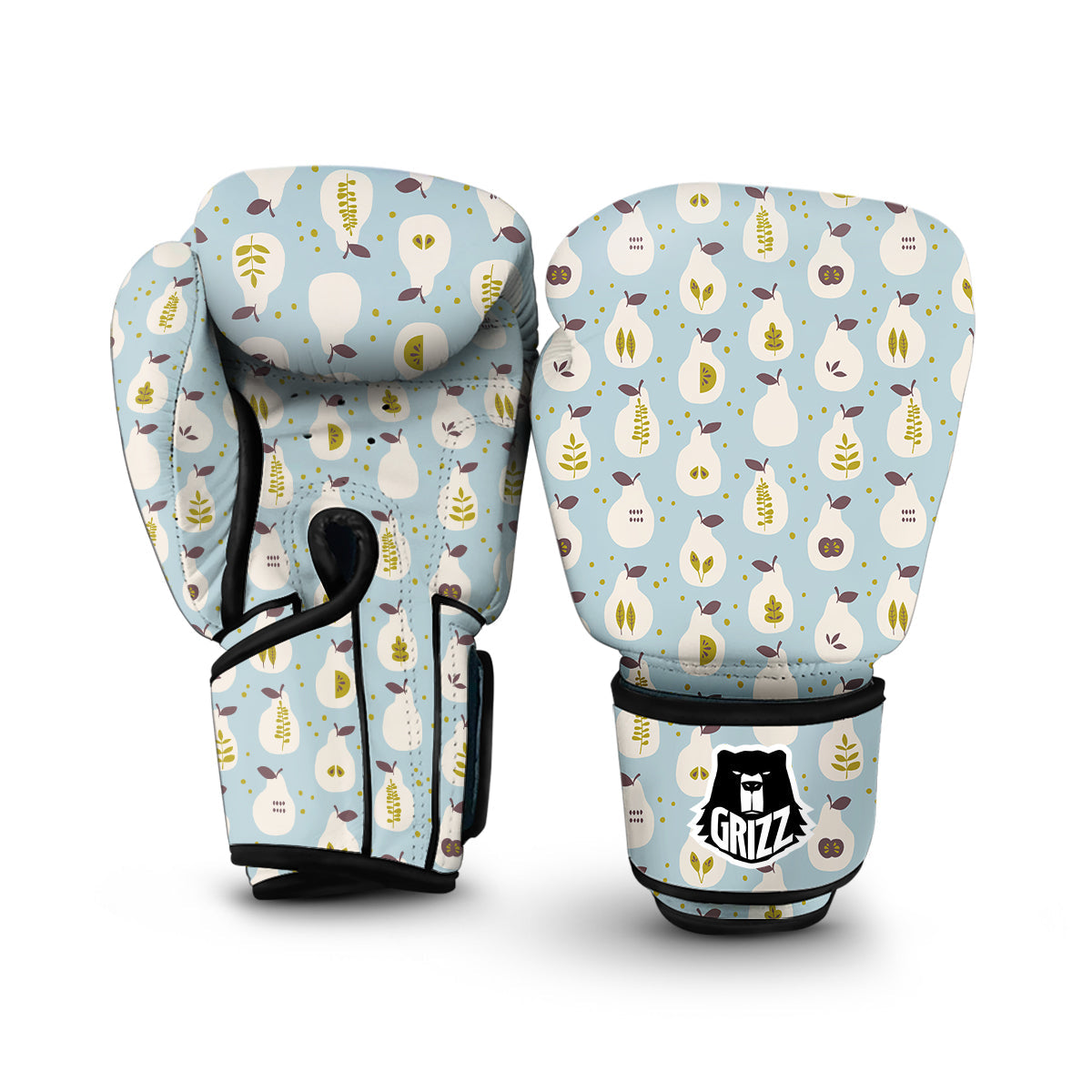 Cute Pear Print Pattern Boxing Gloves-grizzshop