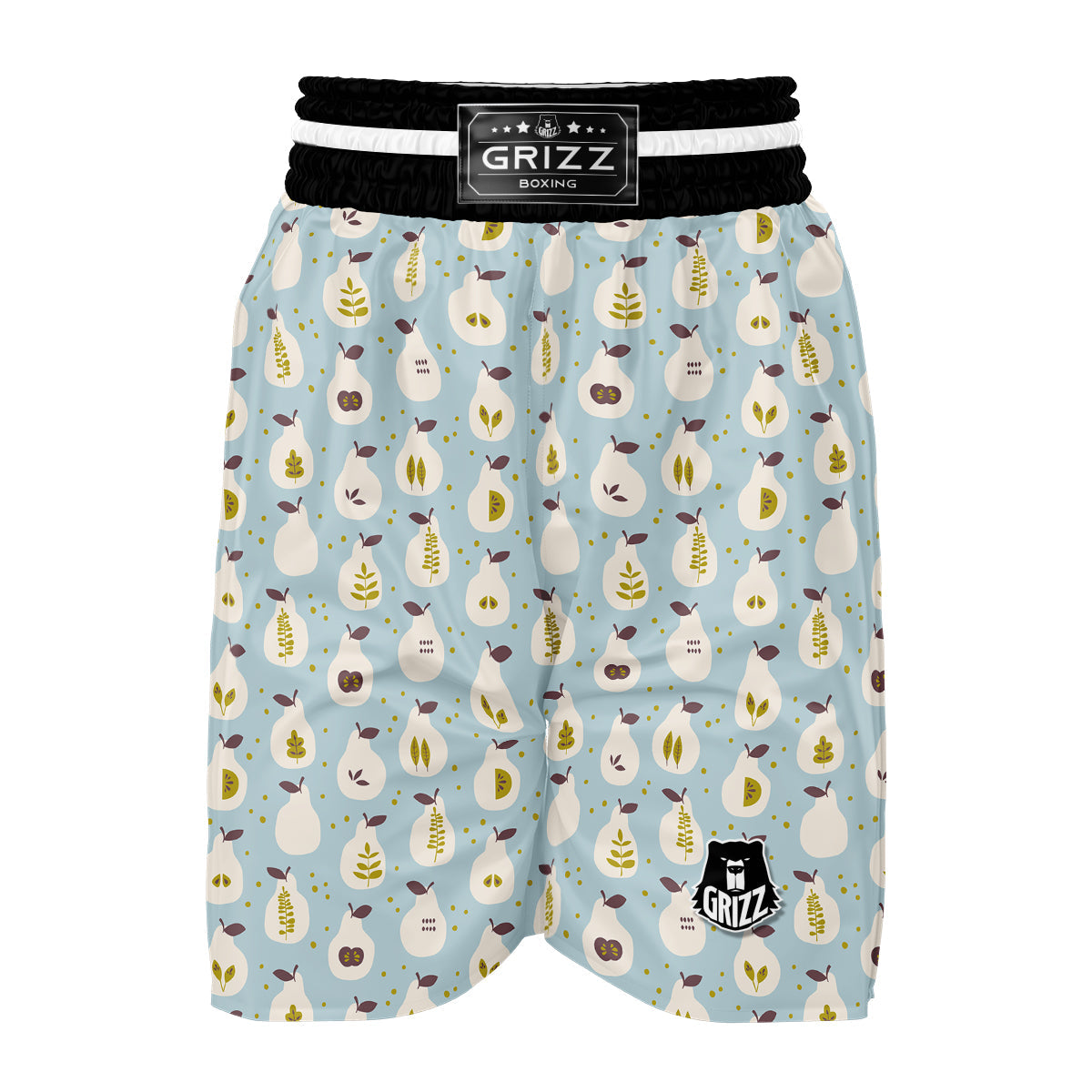 Cute Pear Print Pattern Boxing Shorts-grizzshop