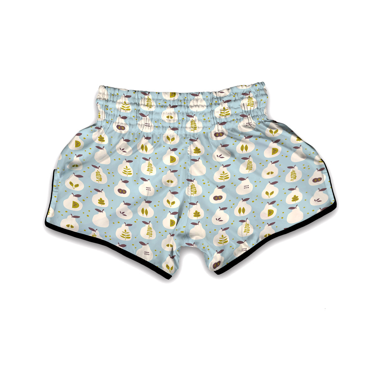 Cute Pear Print Pattern Muay Thai Boxing Shorts-grizzshop