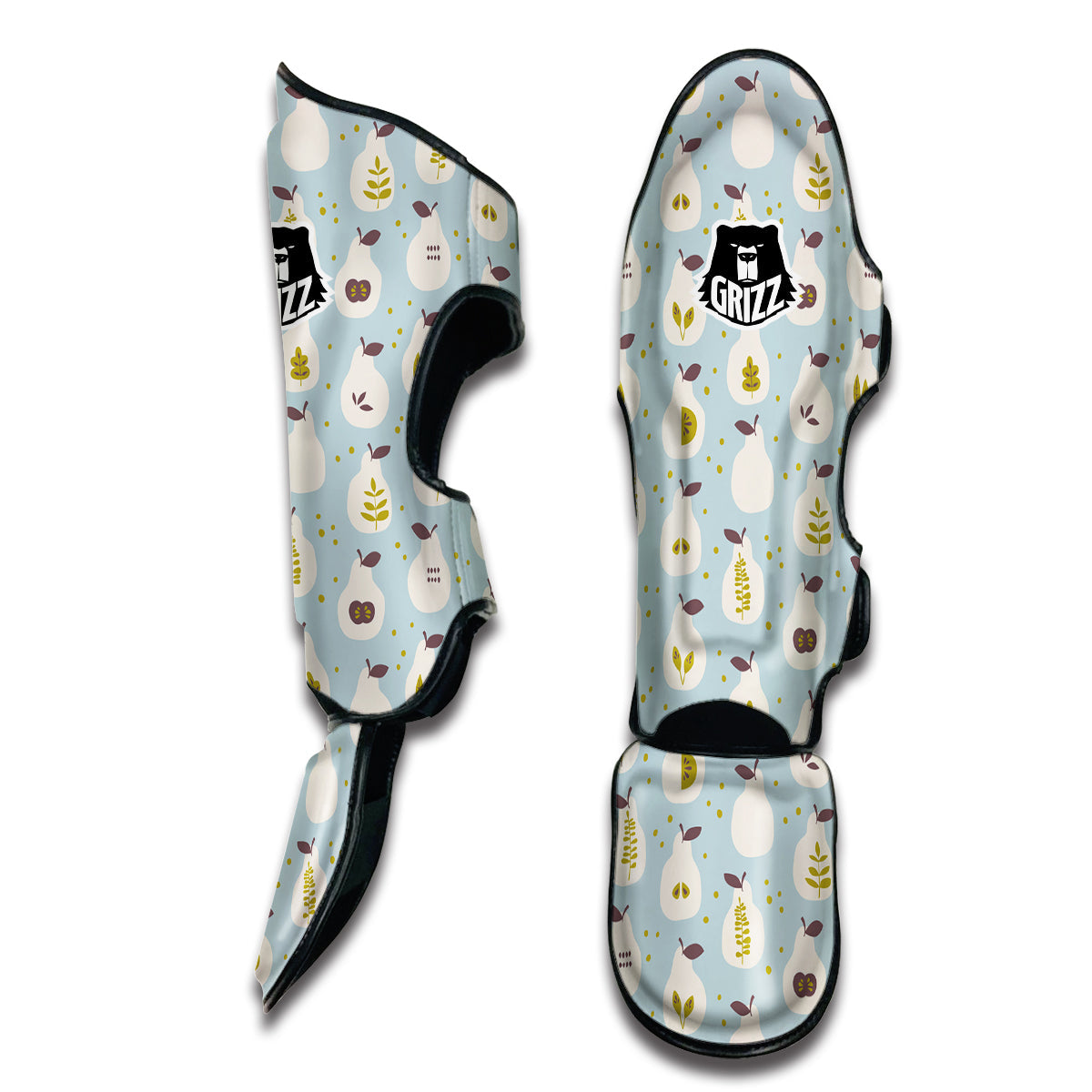 Cute Pear Print Pattern Muay Thai Shin Guards-grizzshop