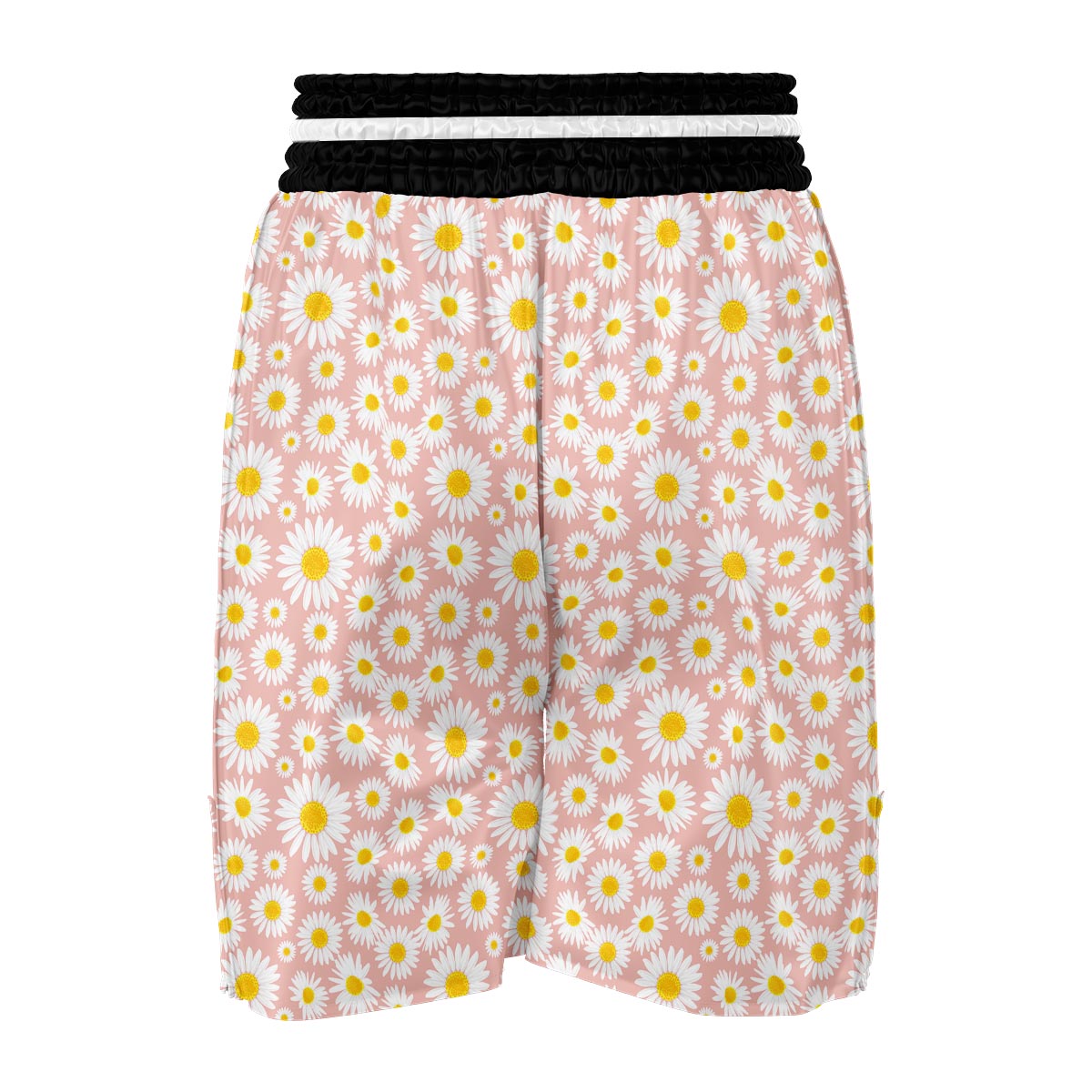 Cute Pink Daisy Pattern Print Boxing Shorts-grizzshop