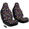 Cute Pink Ice Cream Narwhal Rainbow Print Pattern Car Seat Covers-grizzshop