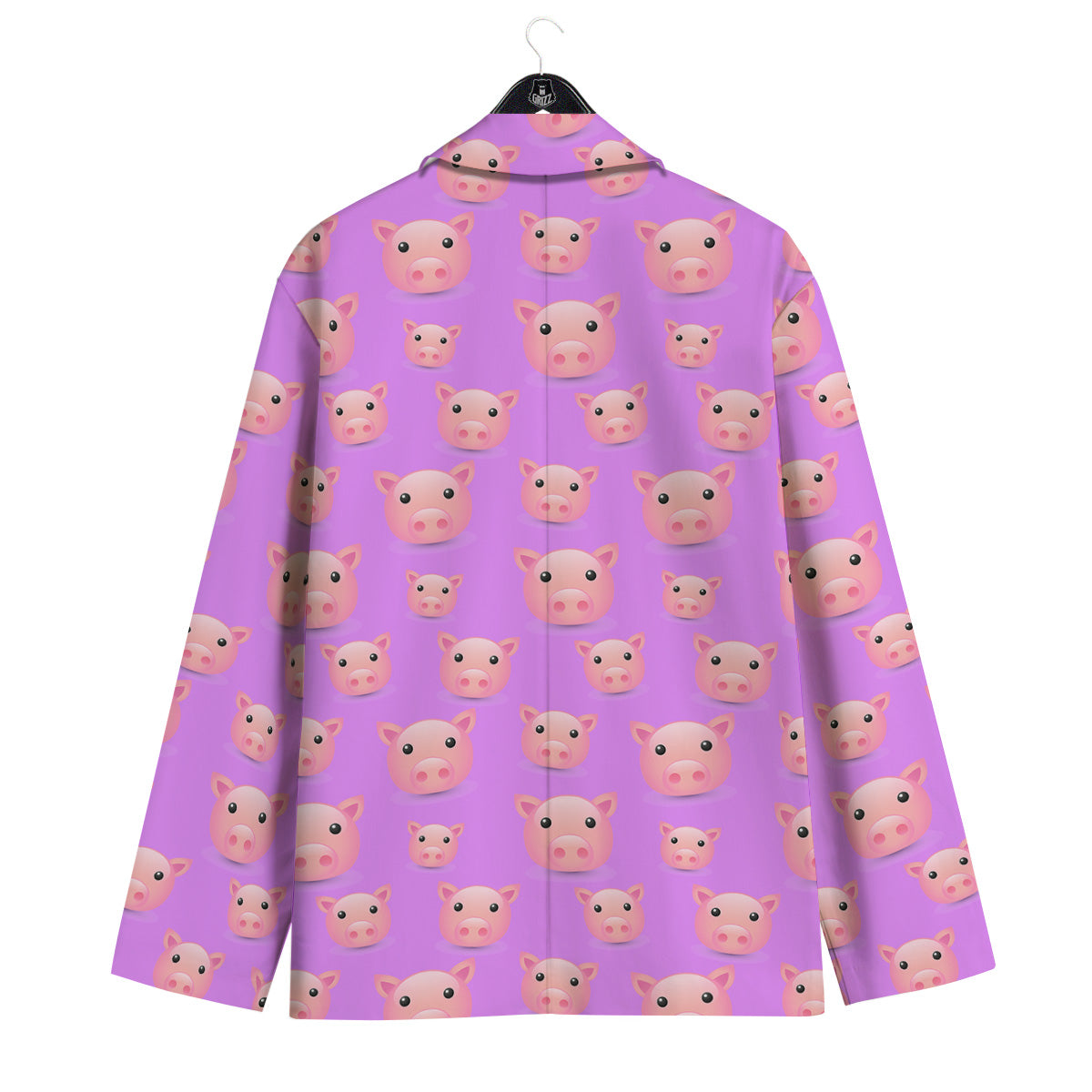 Cute Pink Pig Face Emoji Print Pattern Men's Sport Coat-grizzshop