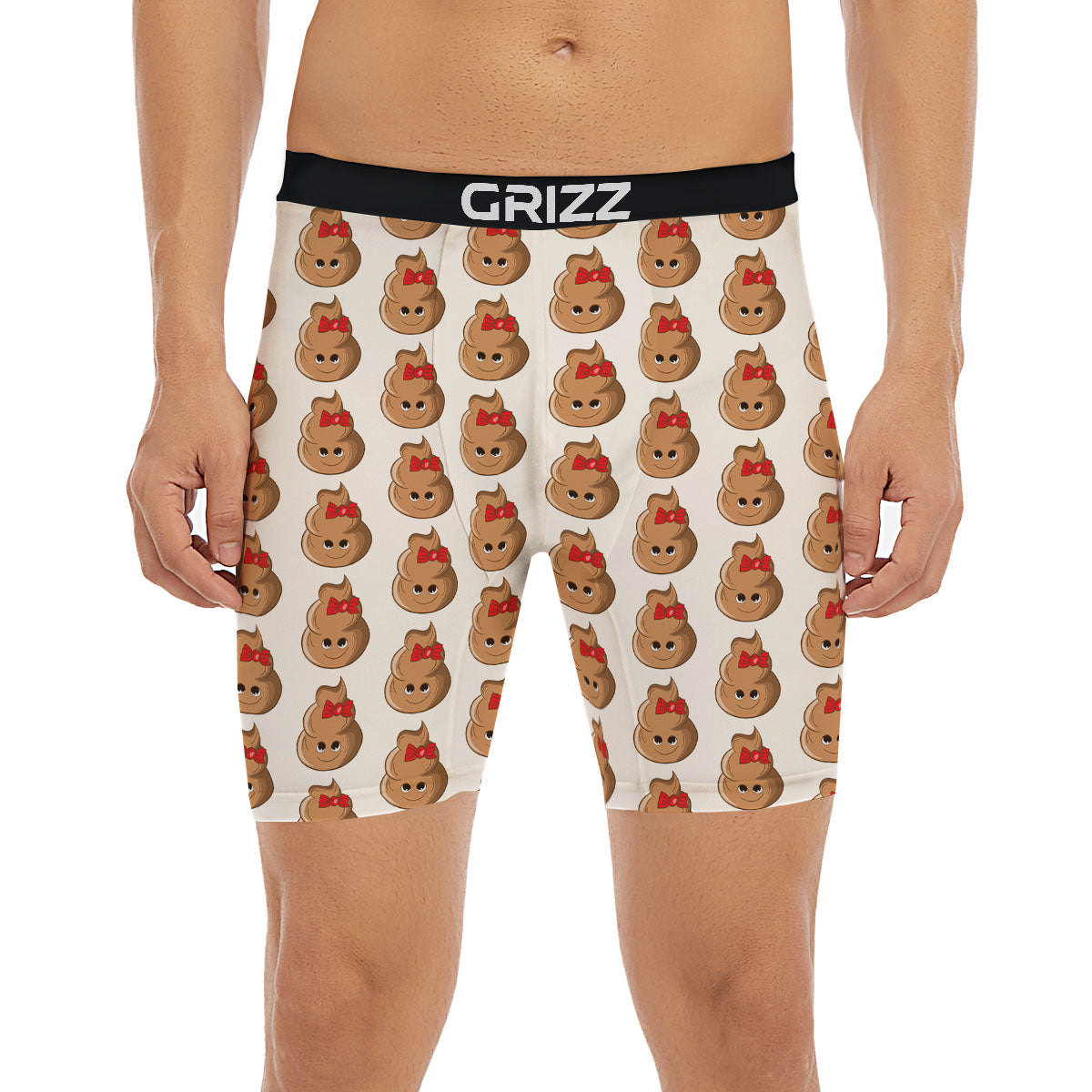 Cute Poop Print Pattern Boxer Briefs-grizzshop