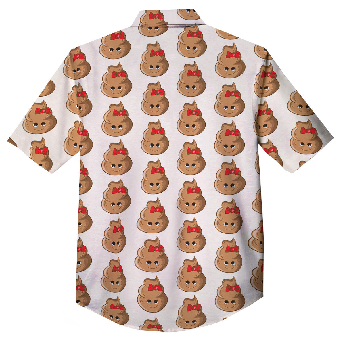 Cute Poop Print Pattern Button Up Shirt-grizzshop